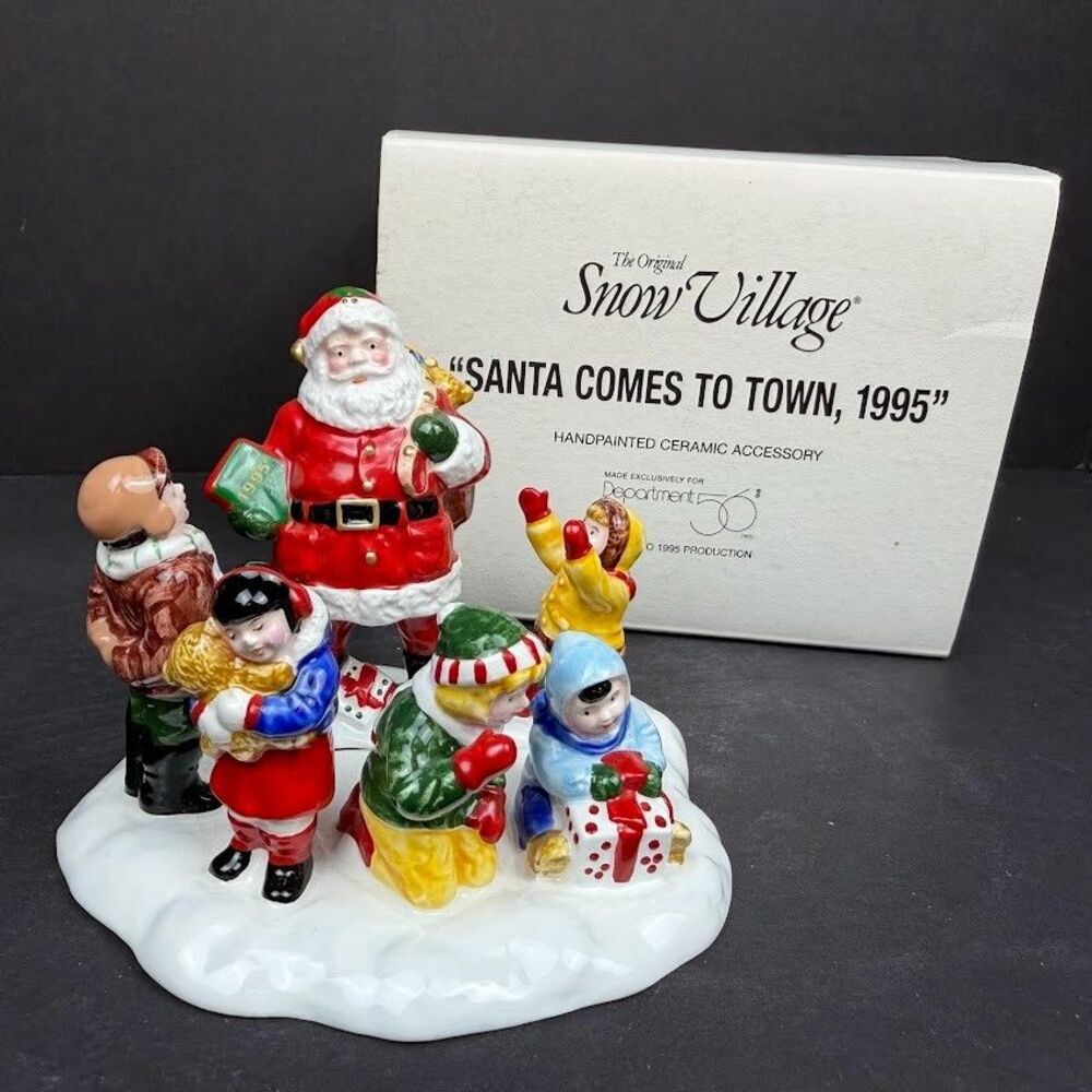 Department 56 Original Snow Village Santa Comes to Town 1995 5477-1, Retired